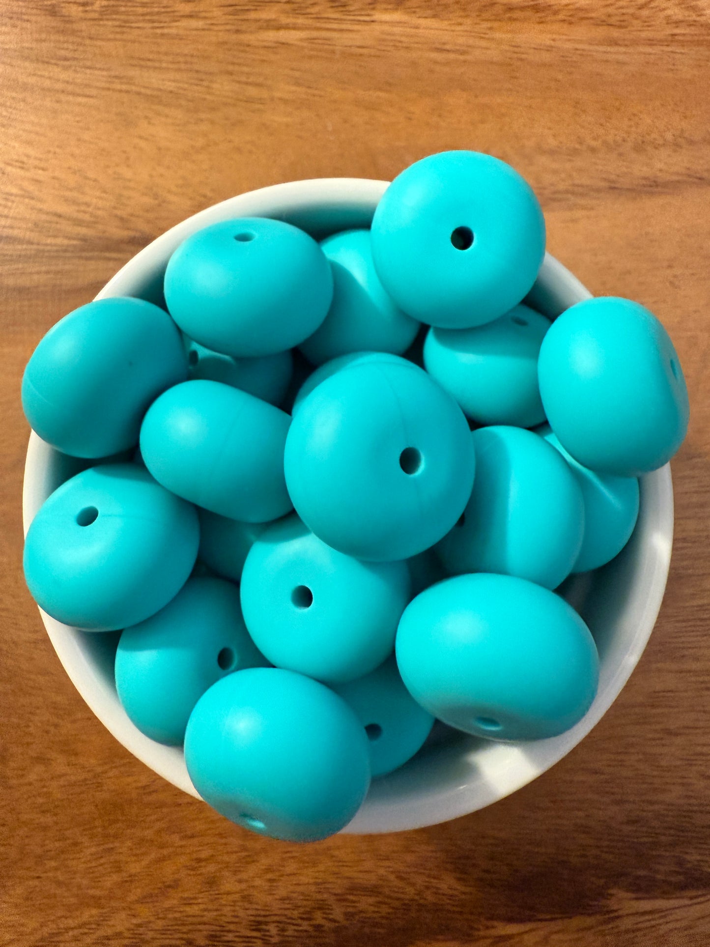 22mm Abacus Solid Color Beads - Turquoise 1
