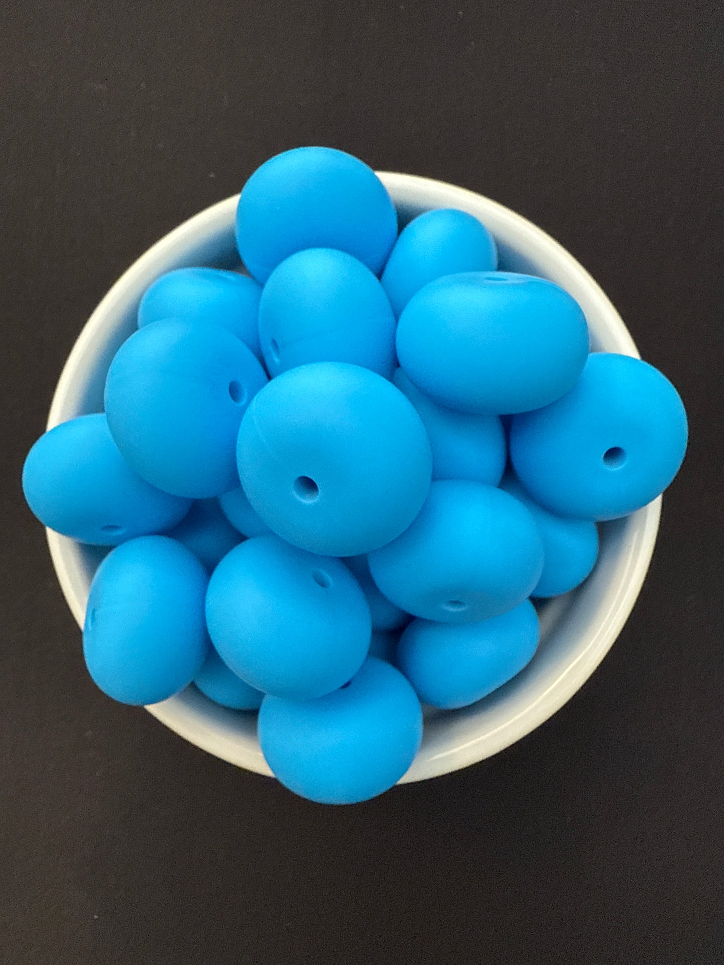 22mm Abacus Solid Color Beads - Bright Blue 132