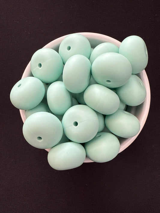 22mm Abacus Solid Color Beads - Dusty Mint 93