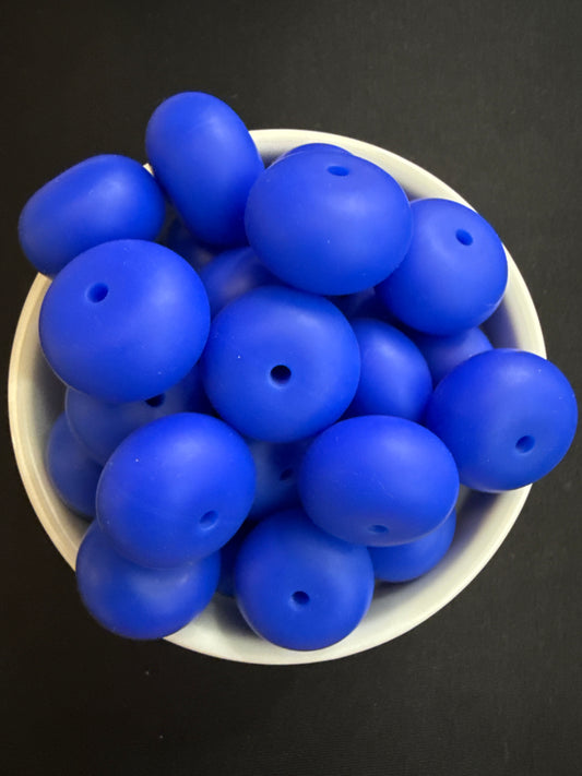 22mm Abacus Solid Color Beads - Royal Blue 92