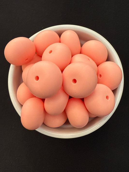 22mm Abacus Solid Color Beads - Peach Sherbet 108