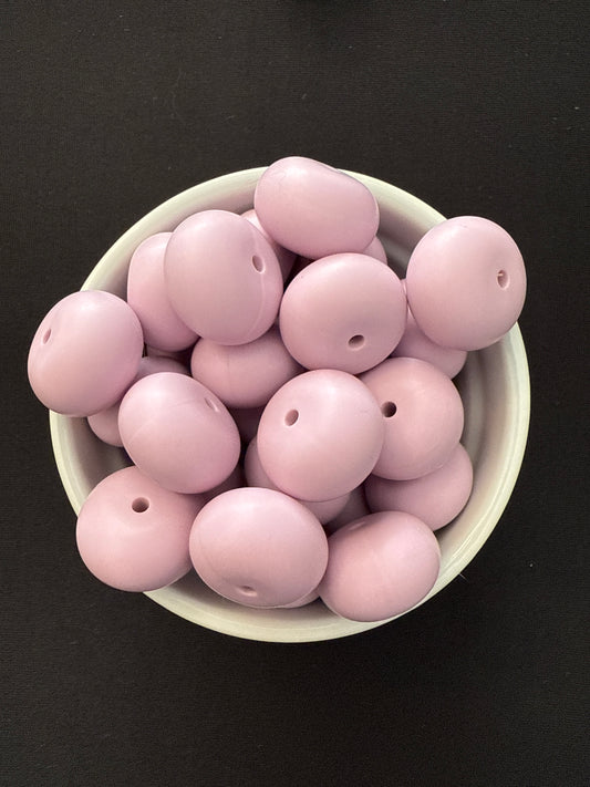 22mm Abacus Solid Color Beads - Lilac 57