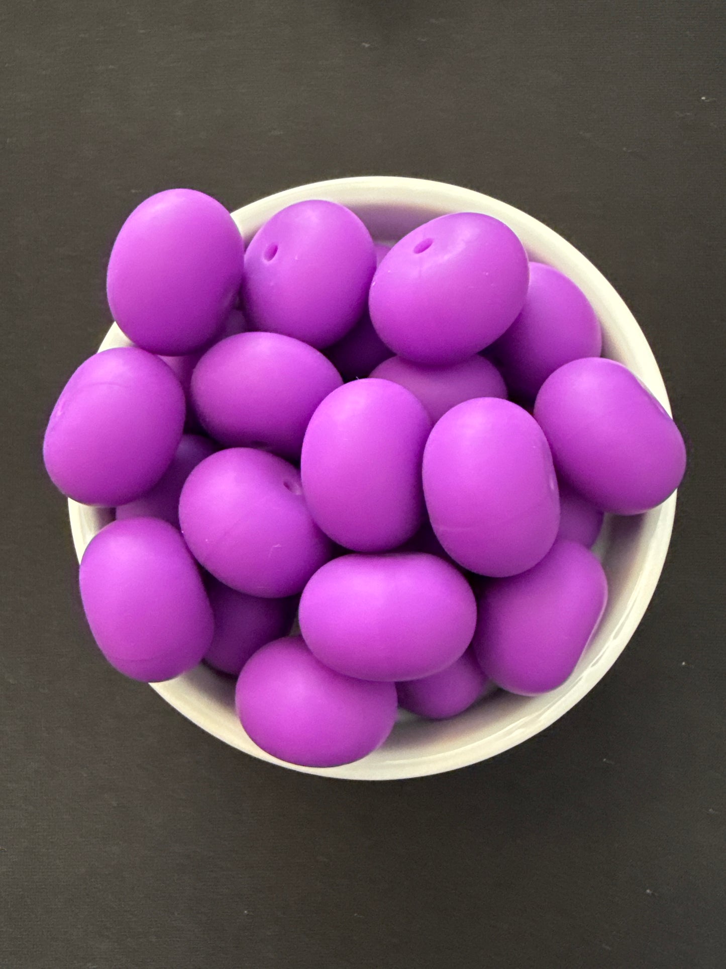 22mm Abacus Solid Color Beads - Purple Grapes 130
