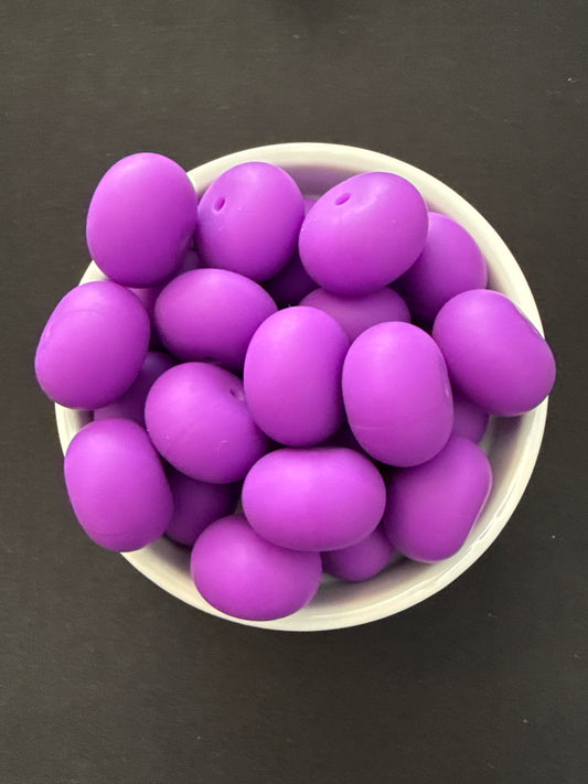 22mm Abacus Solid Color Beads - Purple Grapes 130