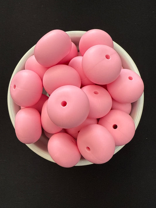 22mm Abacus Solid Color Beads - Bubblegum Pink 72
