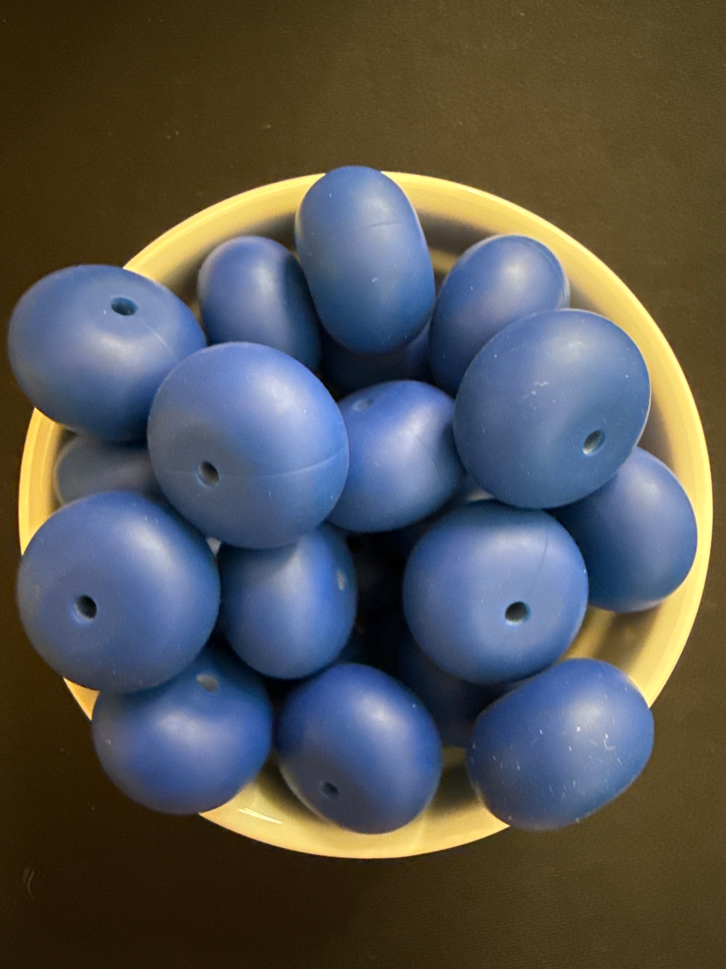 22mm Abacus Solid Color Beads - Blue Raspberry 50