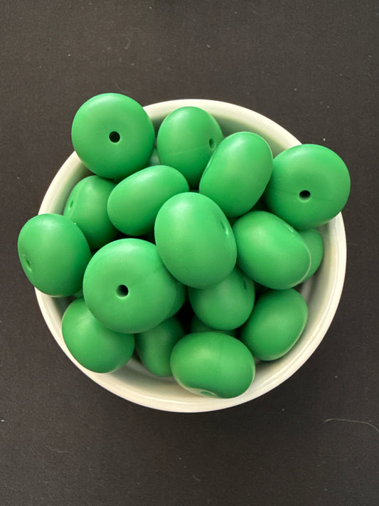 22mm Abacus Solid Color Beads - Christmas Green 100