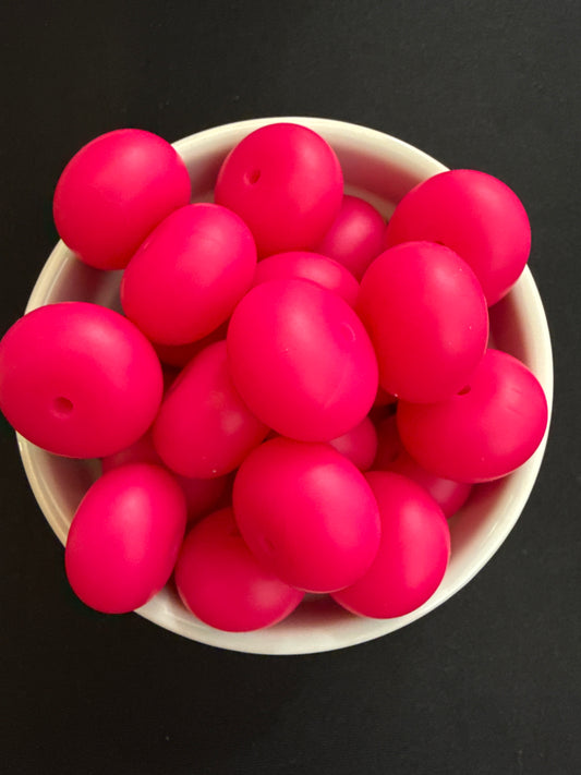 22mm Abacus Solid Color Beads - Fuchsia 18