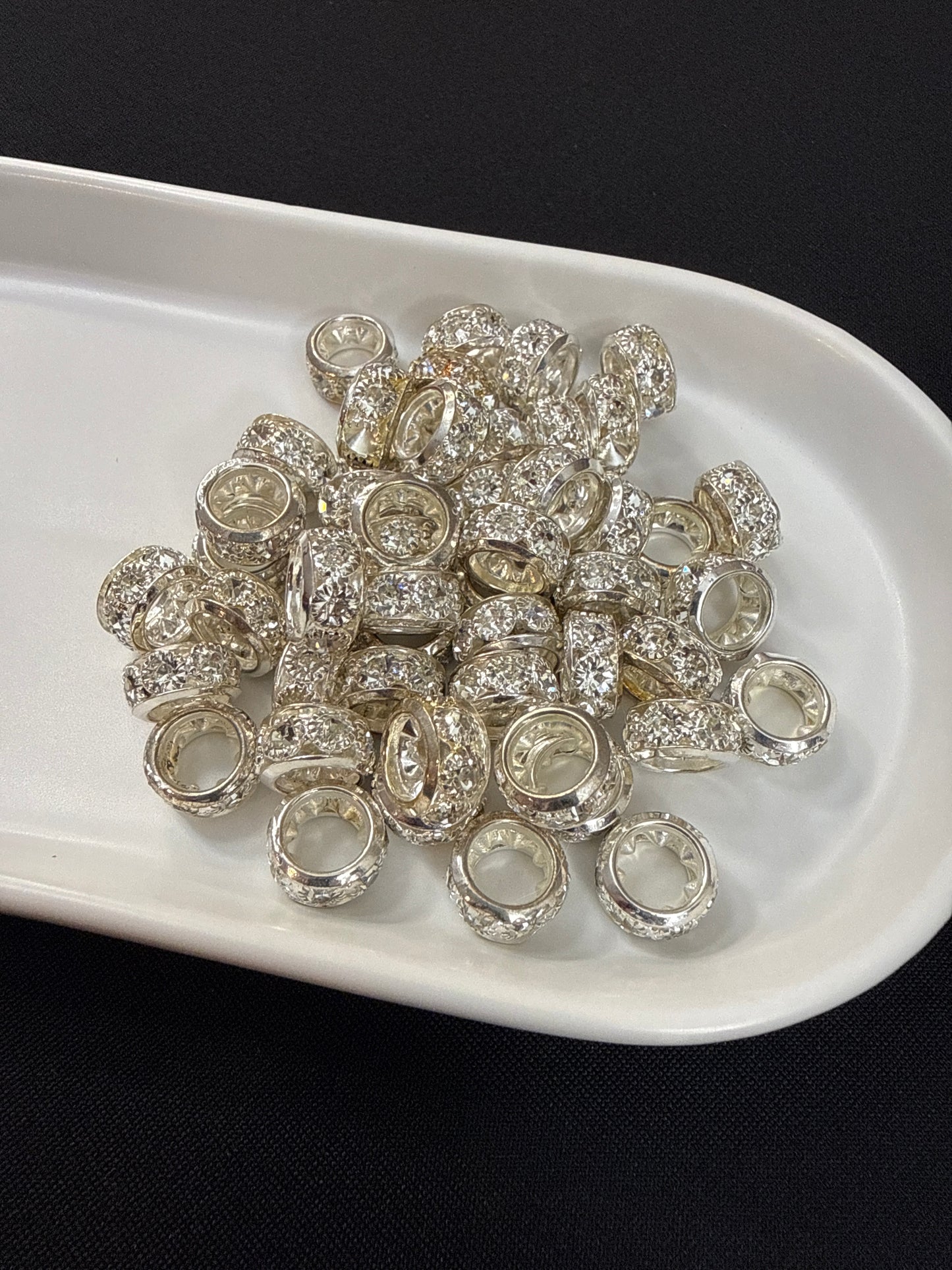 Chunky rhinestone spacers