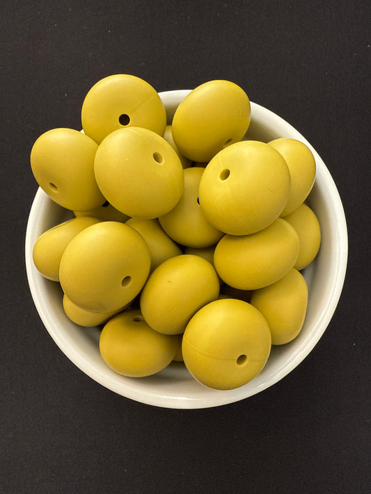 22mm Abacus Solid Color Beads - Olive 71