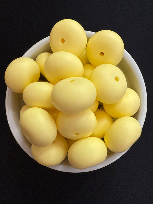 22mm Abacus Solid Color Beads - Butter 32