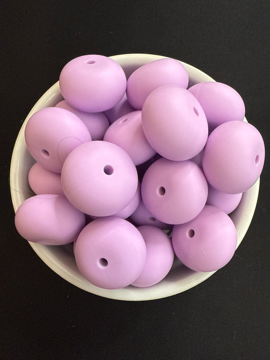 22mm Abacus Solid Color Beads - Lavender 98