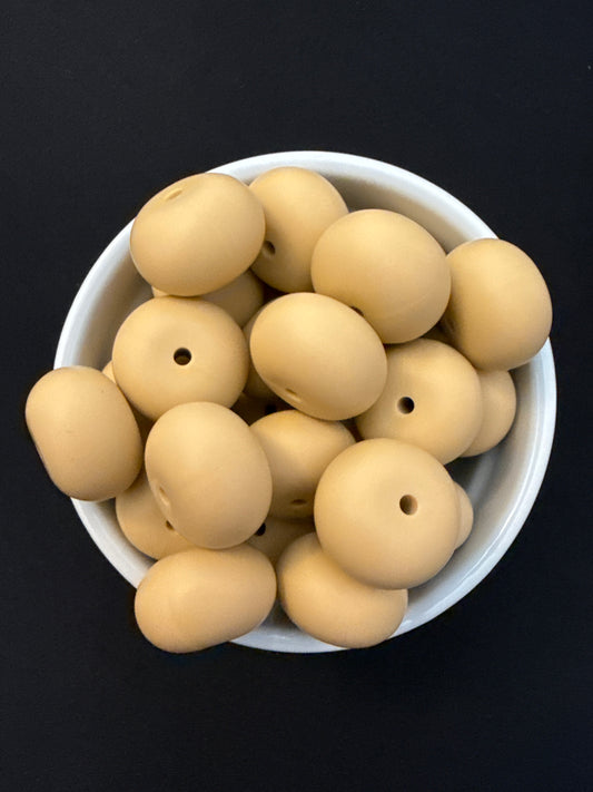 22mm Abacus Solid Color Beads - Chick Pea 115