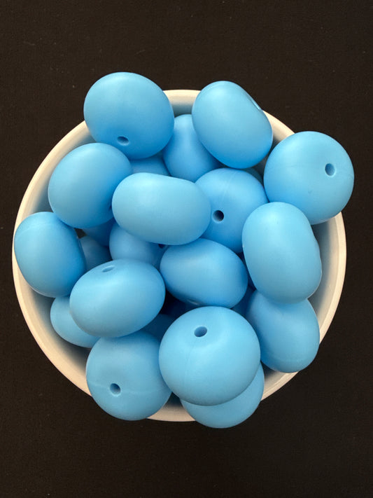 22mm Abacus Solid Color Beads - Cornflower Blue 14