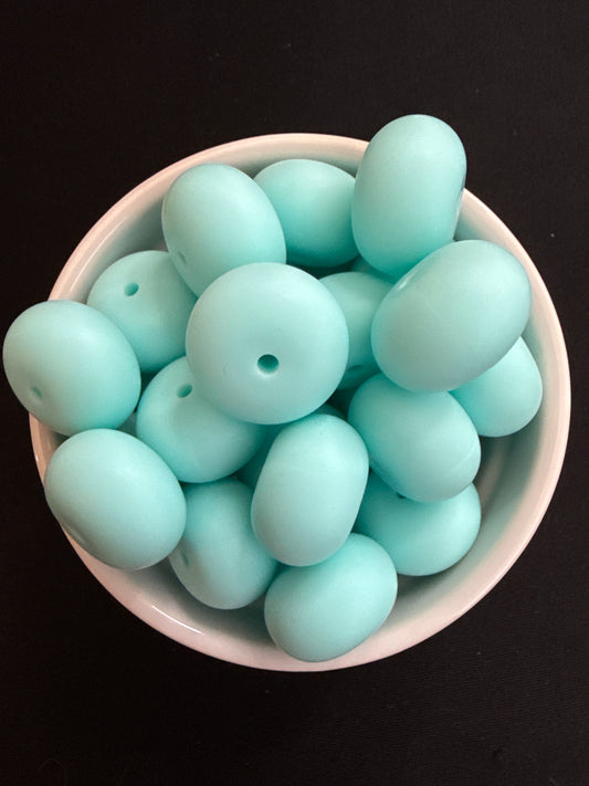 22mm Abacus Solid Color Beads - Light Turquoise 82