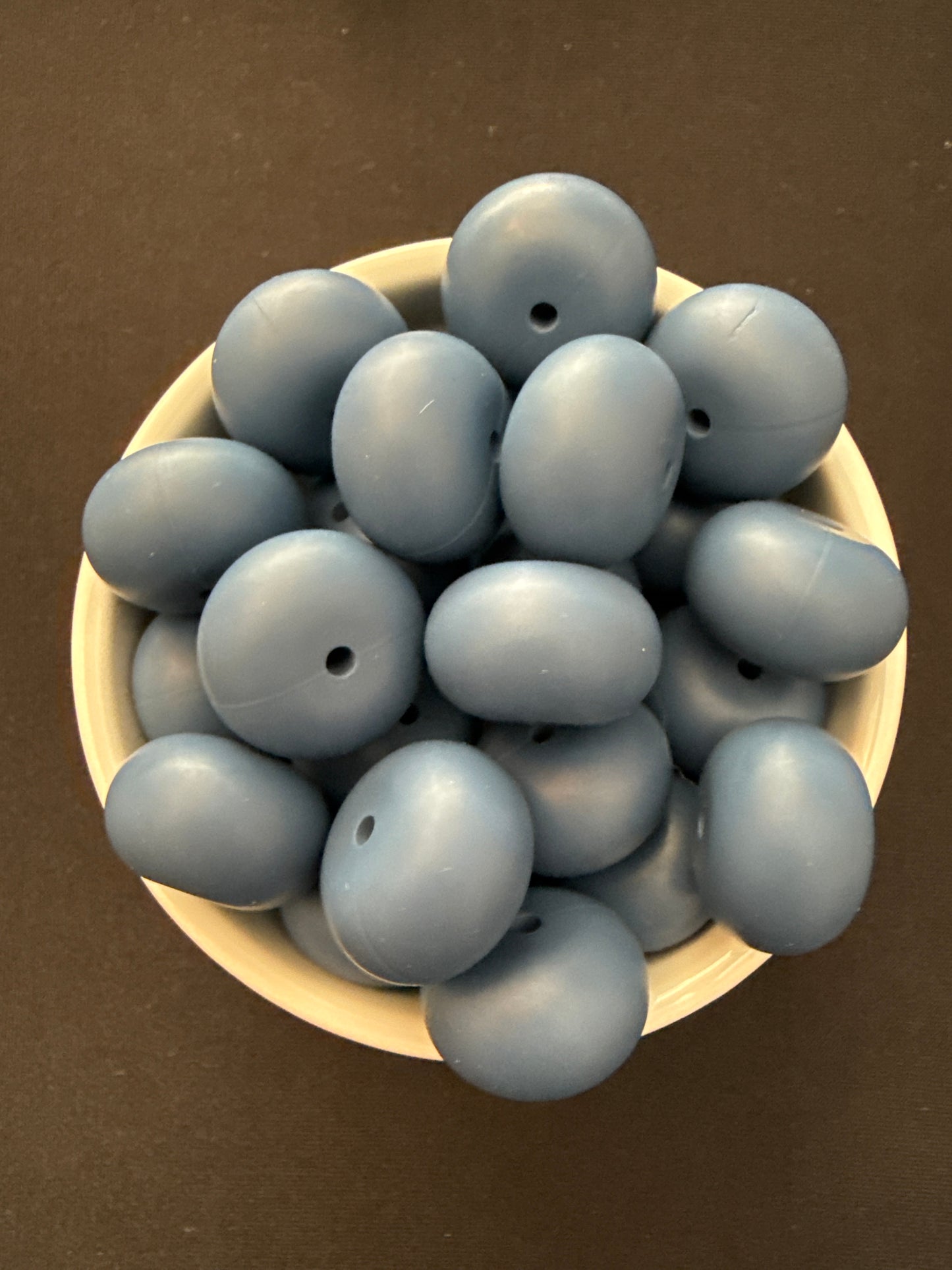 22mm Abacus Solid Color Beads - Blueberry 112
