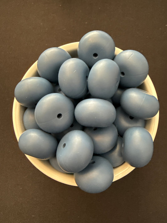 22mm Abacus Solid Color Beads - Blueberry 112
