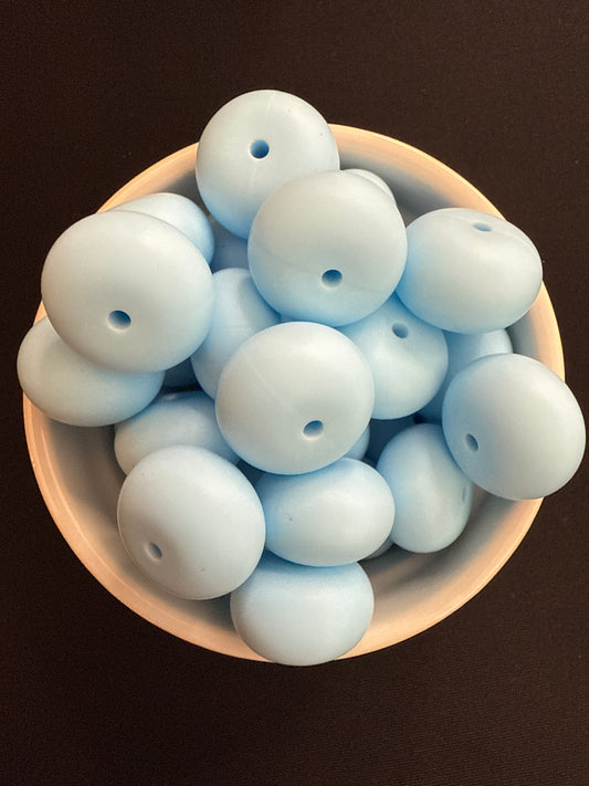 22mm Abacus Solid Color Beads - It’s a Boy Blue 16