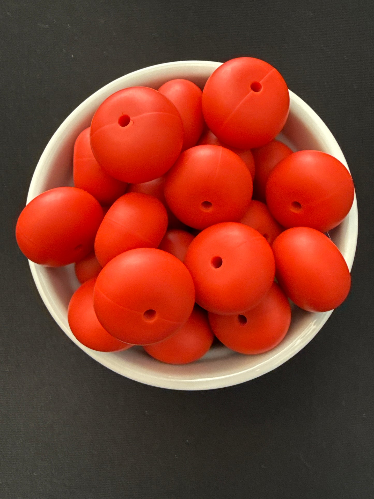 22mm Abacus Solid Color Beads - Tomato 52