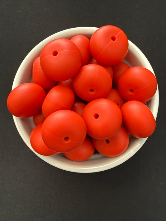 22mm Abacus Solid Color Beads - Tomato 52