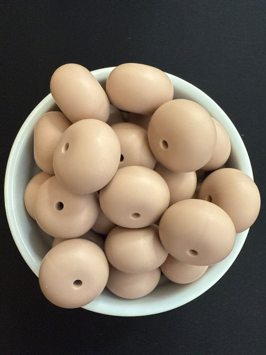 22mm Abacus Solid Color Beads - Nude 111