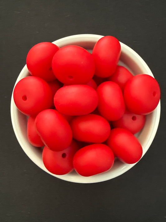 22mm Abacus Solid Color Beads - Red 123