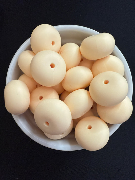 22mm Abacus Solid Color Beads - Banana Cream 20