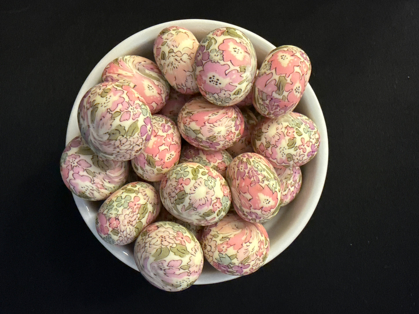 22mm Abacus Printed Bead - Spring Bouquet