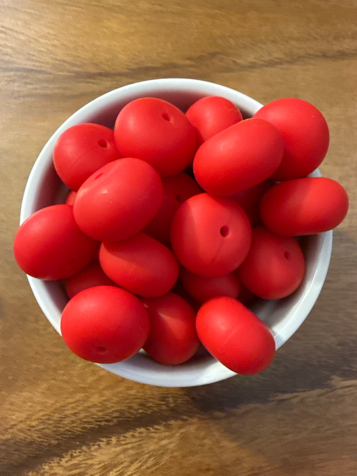 22mm Abacus Solid Color Beads - Christmas Red 126