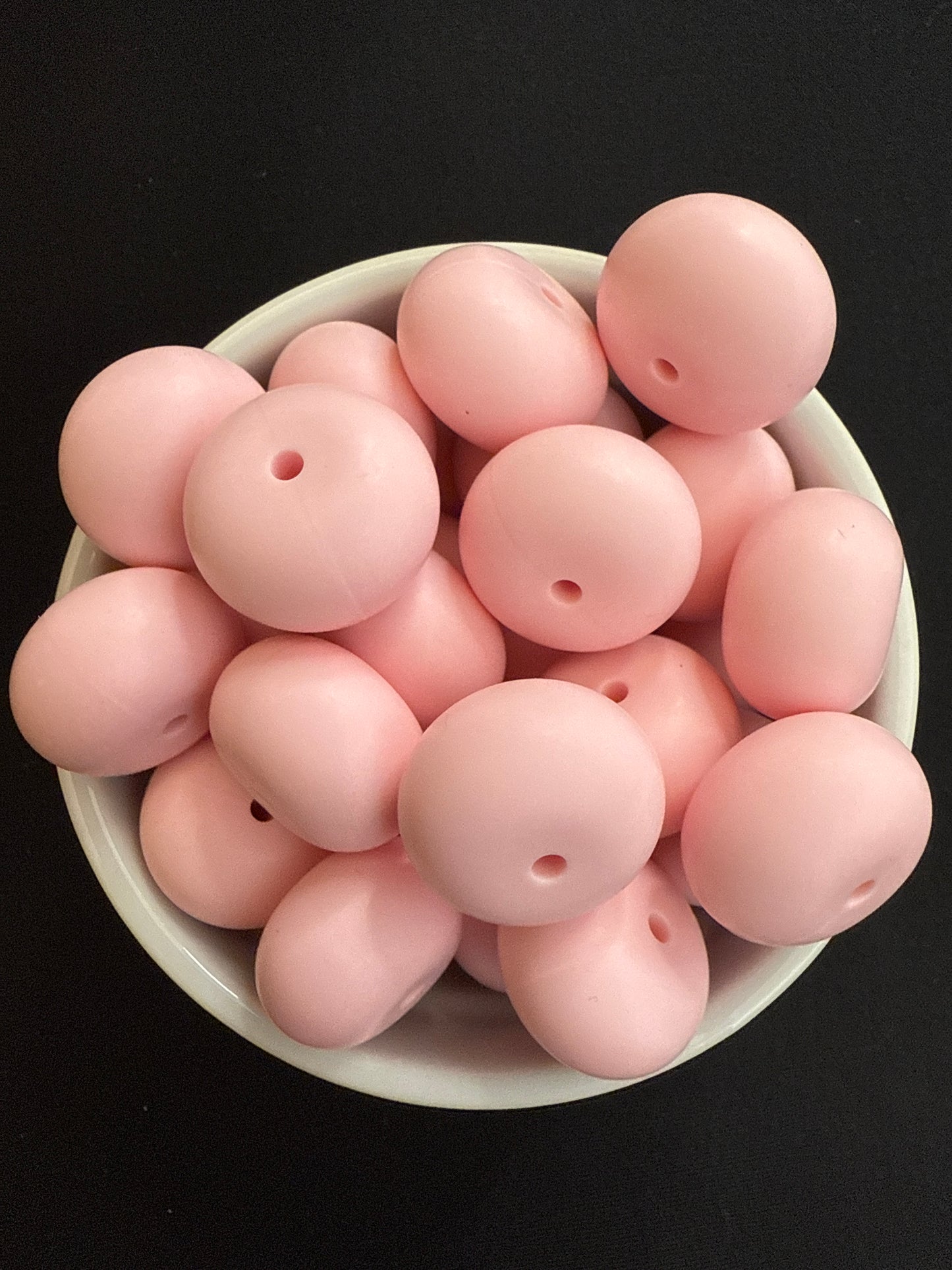22mm Abacus Solid Color Beads - Pastel Pink 87