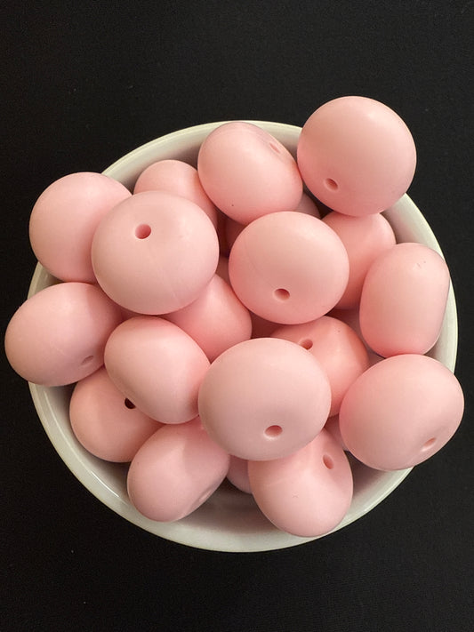 22mm Abacus Solid Color Beads - Pastel Pink 87