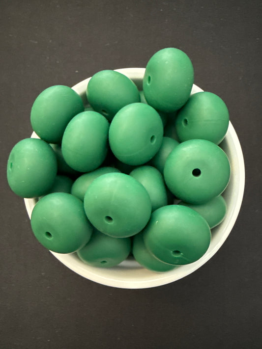 22mm Abacus Solid Color Beads - Emeral Green 129