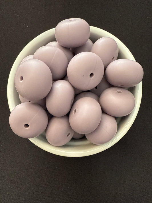 22mm Abacus Solid Color Beads - Ash Violet 102