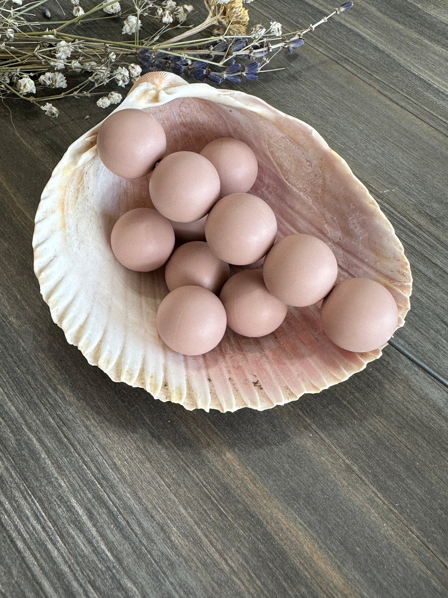 12mm Solid Color Beads - Nude #111