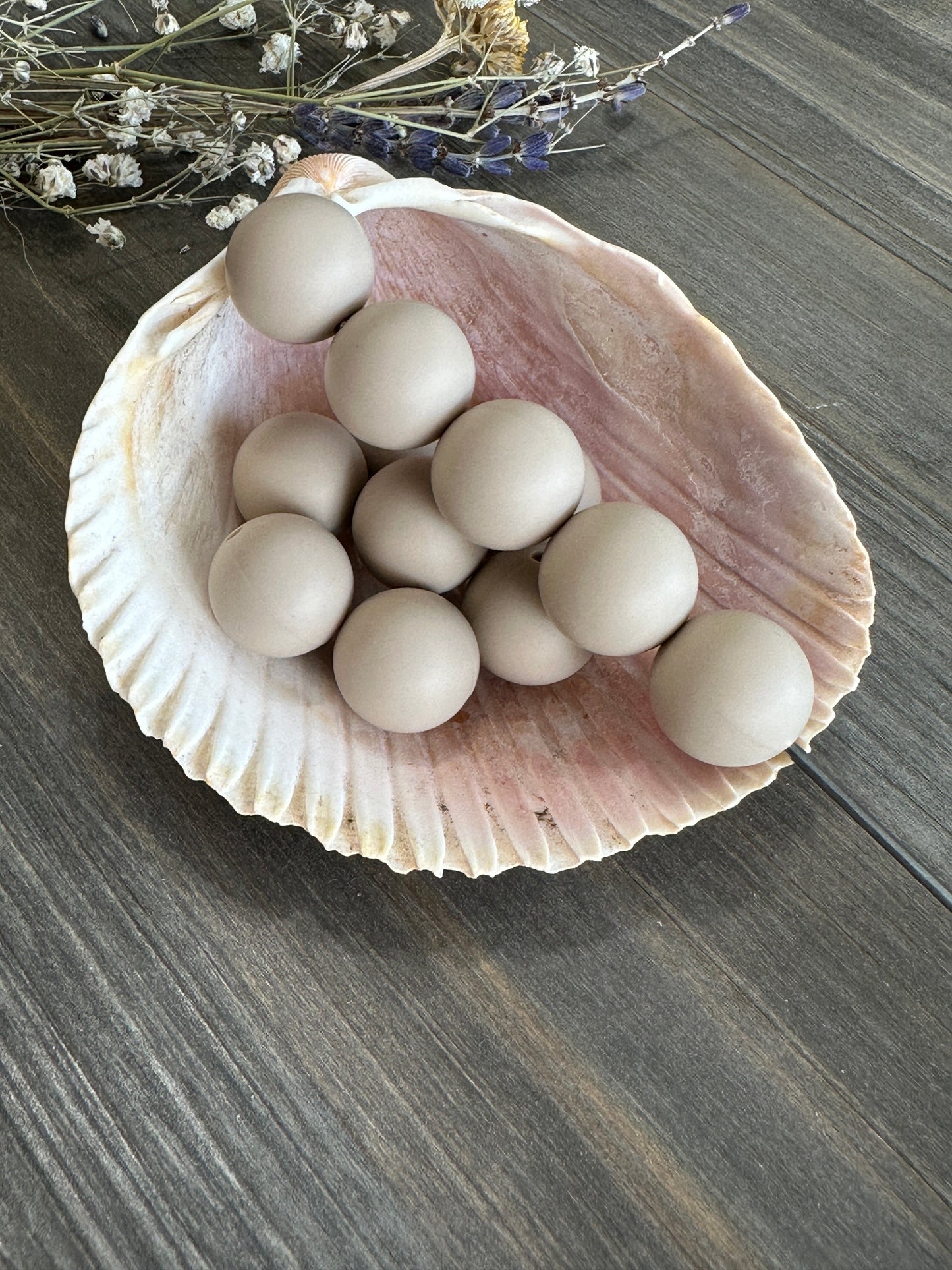 12mm Solid Color Beads - Beige #110