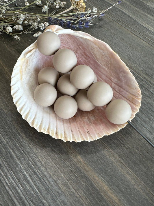 12mm Solid Color Beads - Beige #110