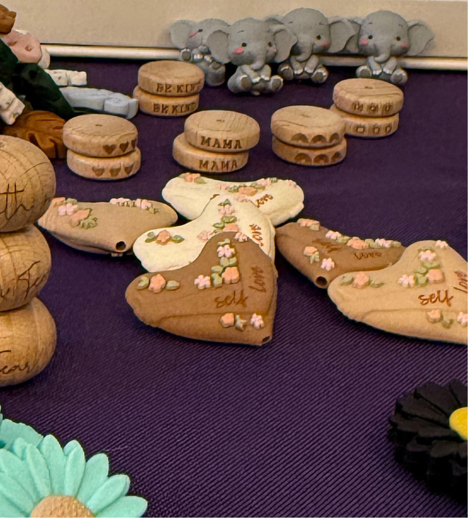 20mm wooden flat spacer - Rainbow š