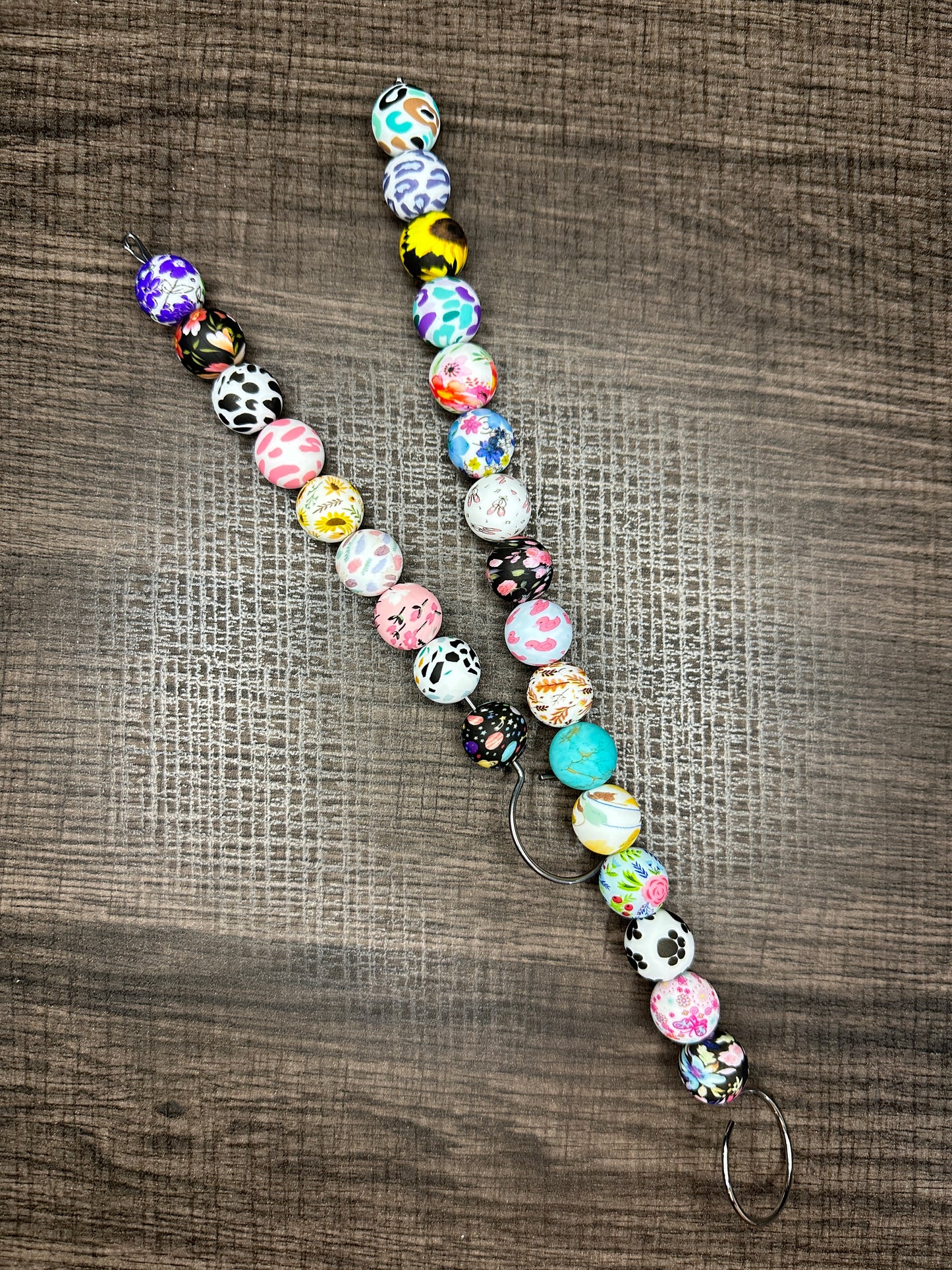 ** Custom or premade wristlet keyring