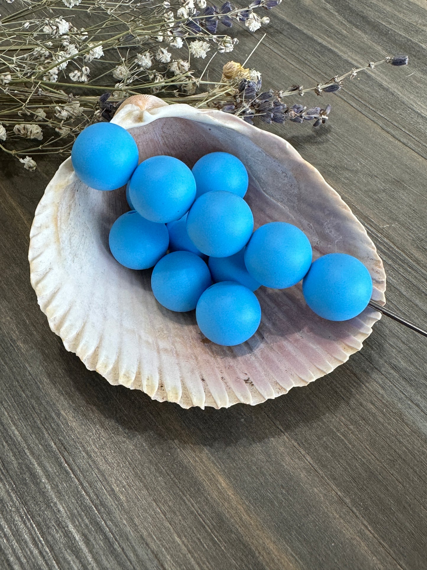 Solid Color Beads - Cornflower Blue #14