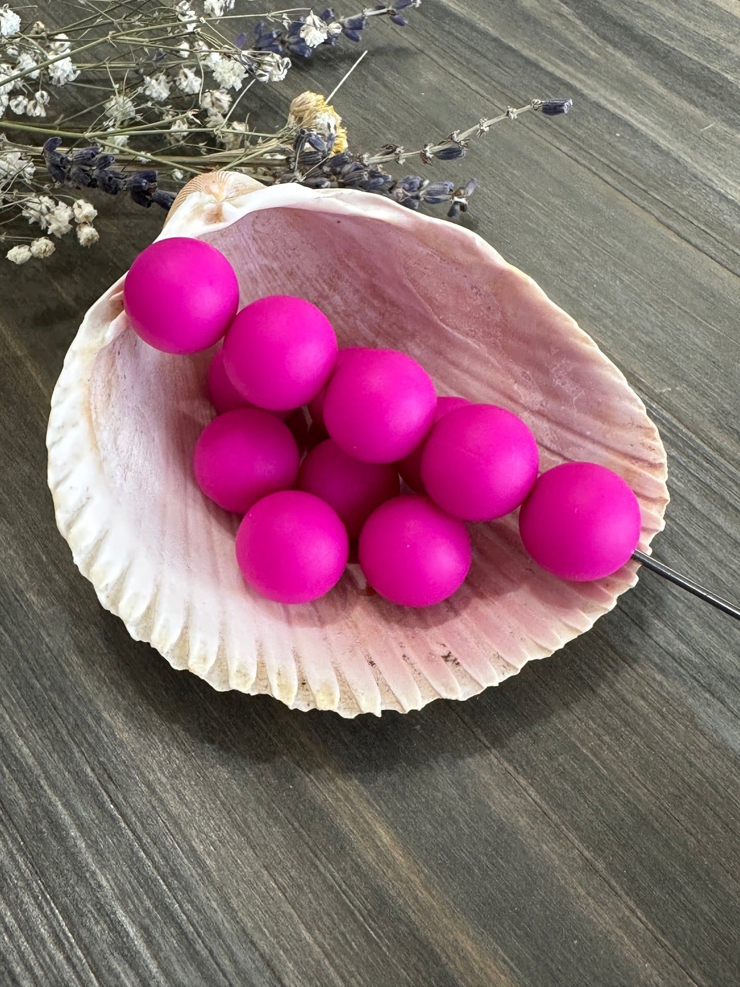 Solid Color Beads - Razzleberry #35