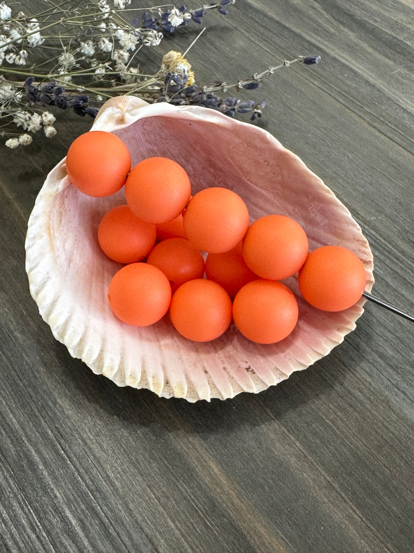 Solid Color Beads - Orange Begonia #37