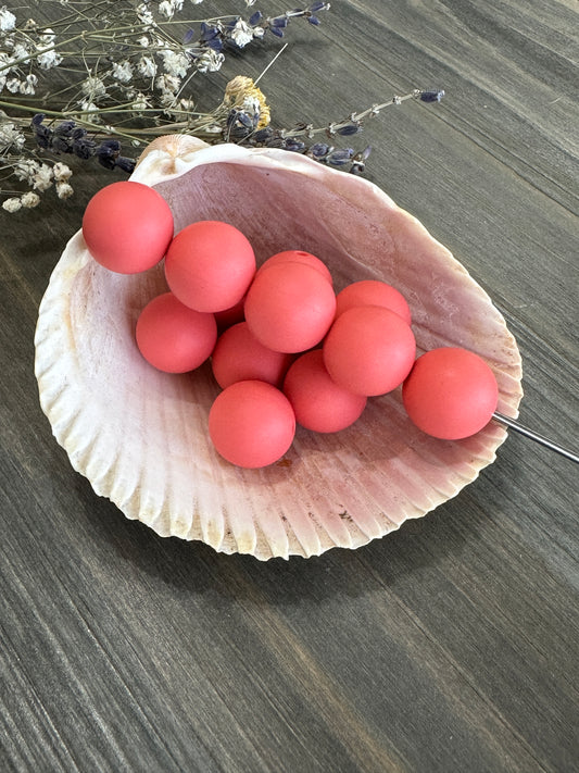 Solid Color Beads - Coral #45