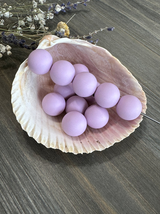 * 15mm Solid Color Beads - Lilac #57