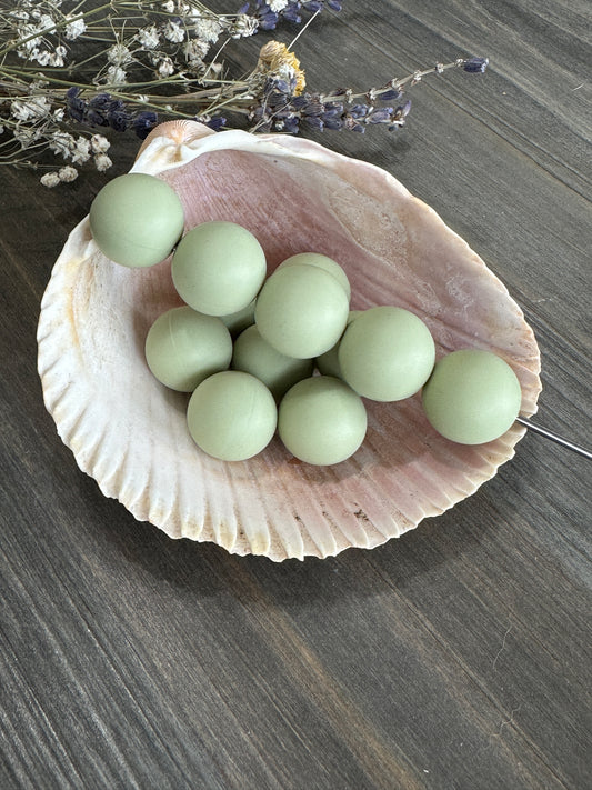 Solid Color Beads - Light Sage #70