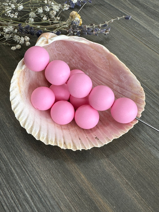 Solid Color Beads - Bubblegum Pink #72