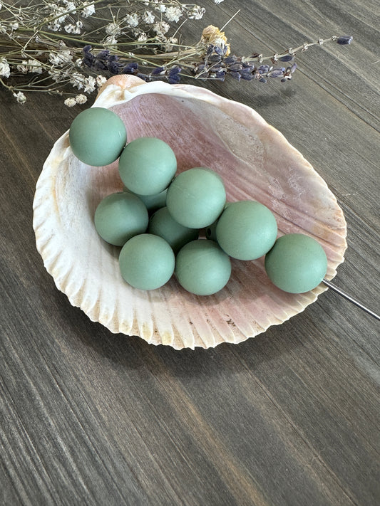 Solid Color Beads - Moss #104