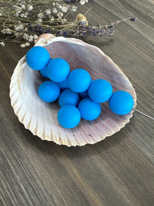 Solid Color Beads - Bright Blue #132