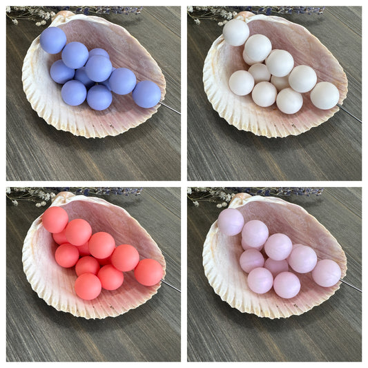 * Bulk (20 Count) 15mm Round Silicone Solid Colors  - #101 to #125