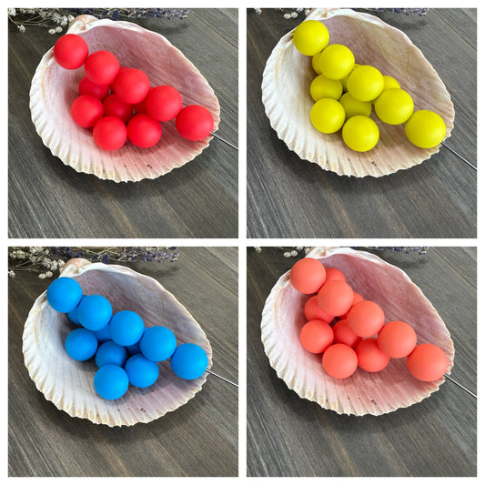 * Bulk (20 Count) 15mm Round Silicone Solid Colors - #126 to #150