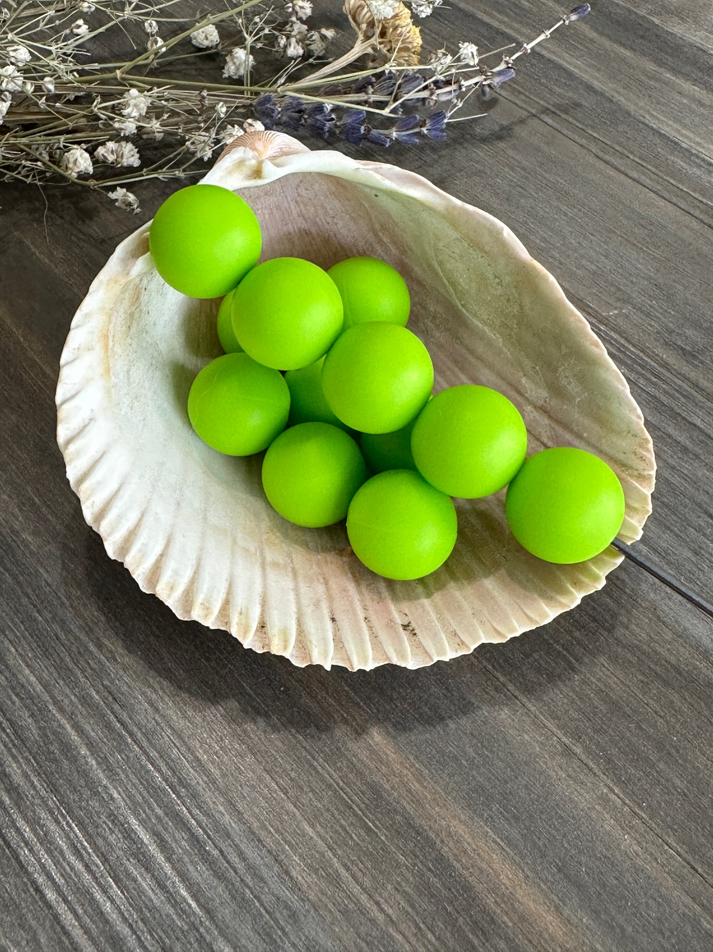 Solid Color Beads - Green Apple #5